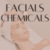 Woman receiving facial and chemical peel.