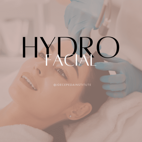 Woman receiving a hydro facial treatment.