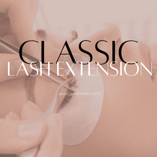 Classic lash extension application.