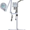 White facial steamer with magnifying lamp.