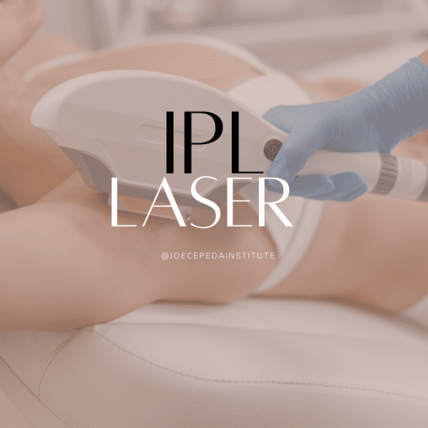 IPL laser treatment on leg.