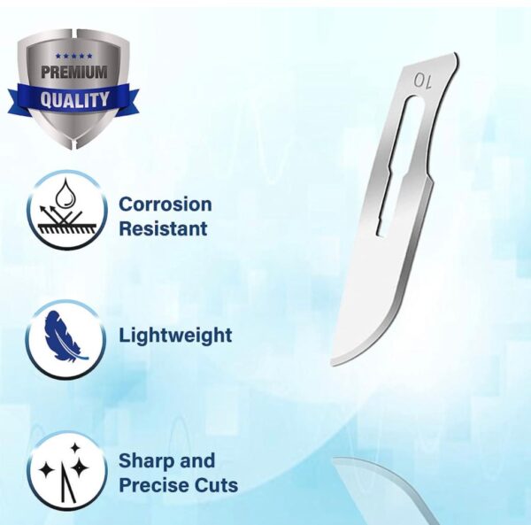 Surgical blade with sharp and precise cuts.