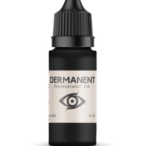 Black Dermanent professional tattoo ink bottle.