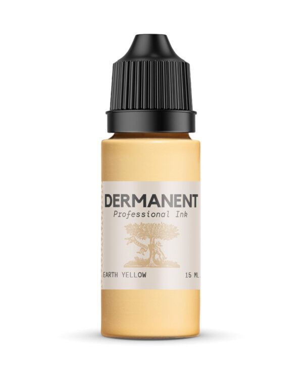 Dermanent Professional Ink, Earth Yellow, 15 ml.