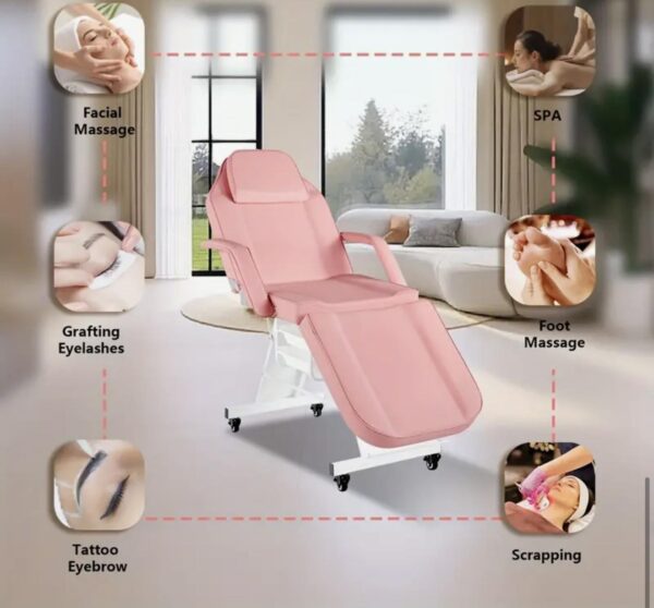 Pink Massage Bed + Stool