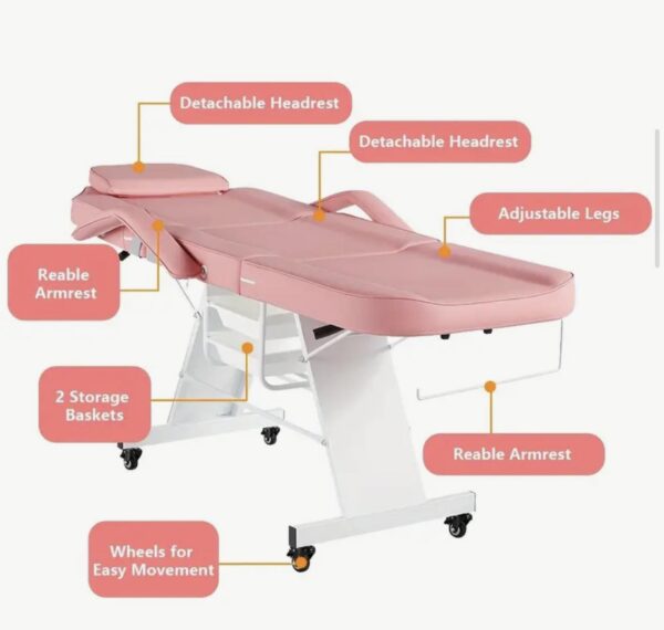 Pink Massage Bed + Stool