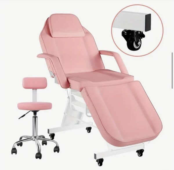 Pink Massage Bed + Stool