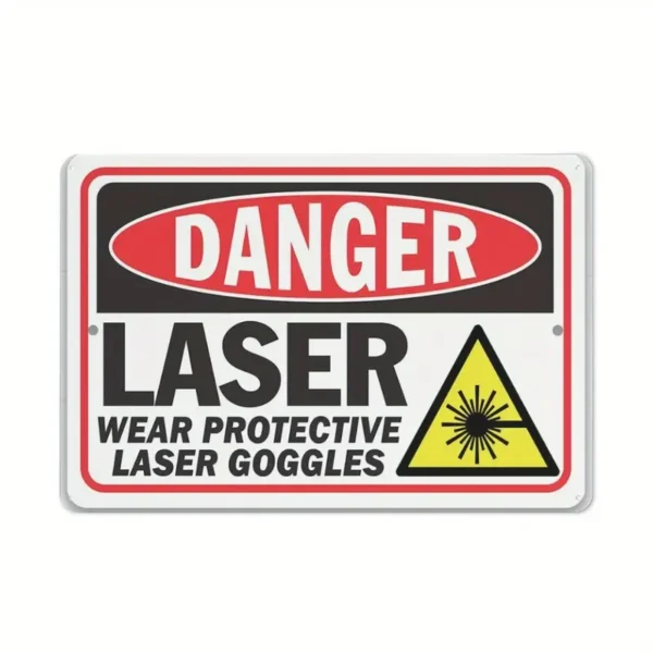 Laser Wear Protective Goggles Metal Sign