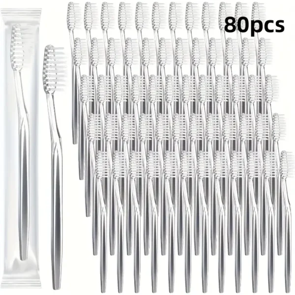 Tooth brush for TEETH WHITENING Pack Individually Wrapped Disposable 80 PIECES