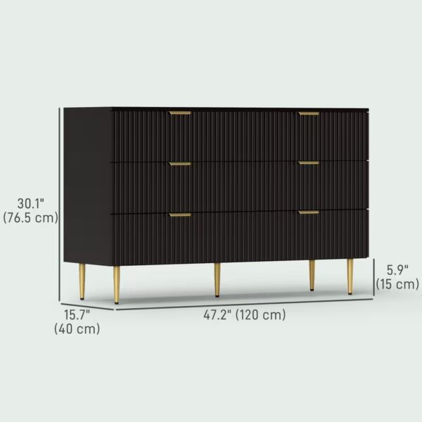 Modern 6 Drawer Dresser