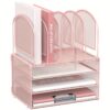 3 Tier Desk Organizer with 5 Vertical File Holders