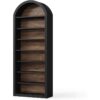 8-Tier Bookcase, 78.7" Tall Bookshelf with Arched Top