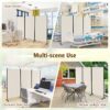 3-Panel Folding Room Divider 6Ft Rolling Privacy Screen