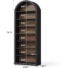 8-Tier Bookcase, 78.7" Tall Bookshelf with Arched Top