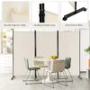 3-Panel Folding Room Divider 6Ft Rolling Privacy Screen