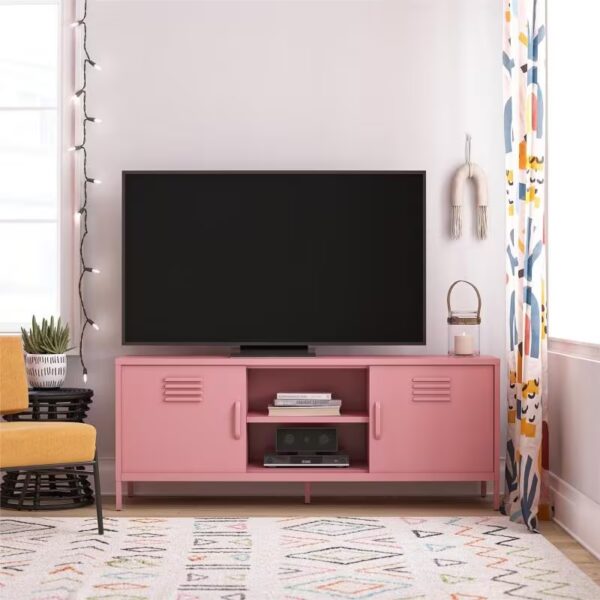 65-Inch Heavy-Duty Metal Locker-Style TV Stand