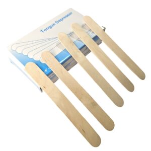 POSEIDON 100pcs Disposable Wooden Tongue Depressors