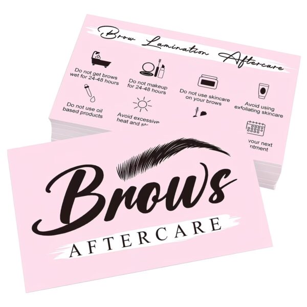 bcd30ff6-502a-4b85-9919-46f659dffd71 50 Eyebrow Lamination Aftercare Cards
