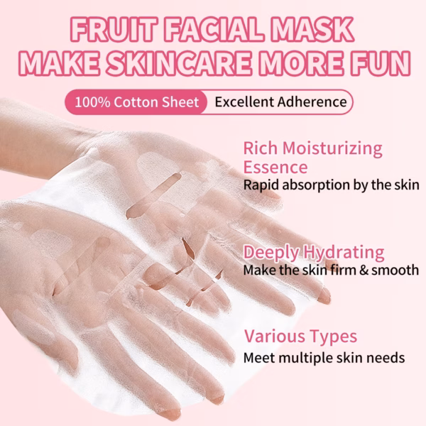 Assorted Facial Sheet Masks – Box of 40