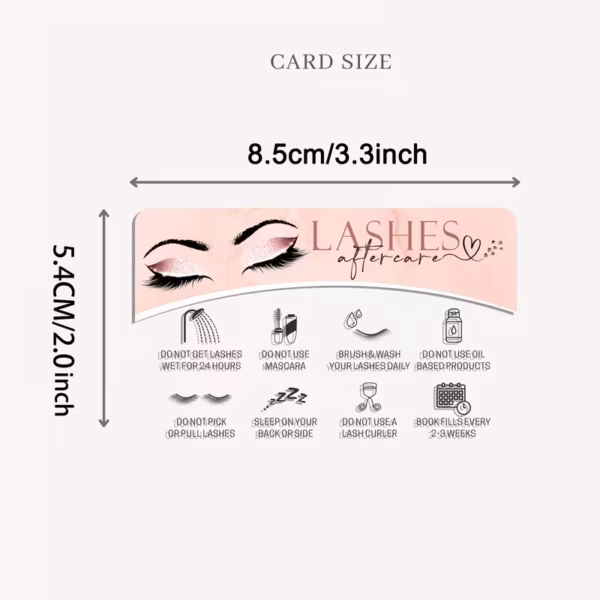 c3483911-a782-4865-a087-e33aa59153aa Lash Extension Aftercare Cards – 50 Pack