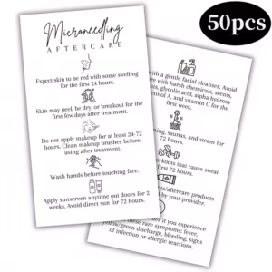 microneedling3 Microneedling/ BB Glow Aftercare 50 Cards