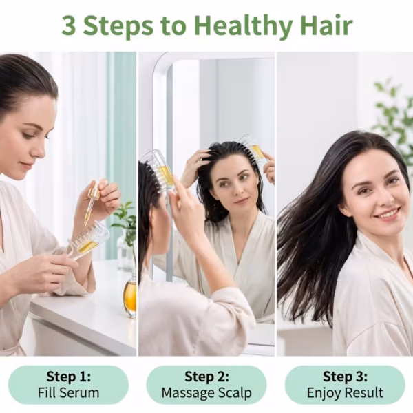 Japanese Head Spa Scalp Serum & Oil Applicator Massage Comb