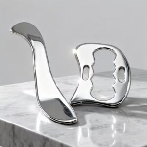 2-Piece Stainless Steel Gua Sha Massage Set – Face & Body